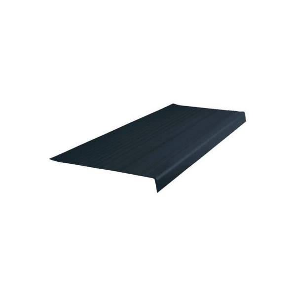 Roppe Vinyl Heavy Duty Ribbed Stair Tread Square Nose 12.5in x 48in Black 48181P100 - main